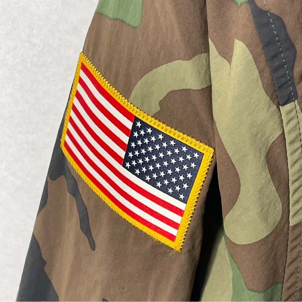 Nike Michigan State University Spartans Military Windbreaker Jacket Camo Hood.